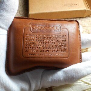 SOLD* Vintage Coach Pre 94 Paperweight/Bean bag NIB in British Tan #5810